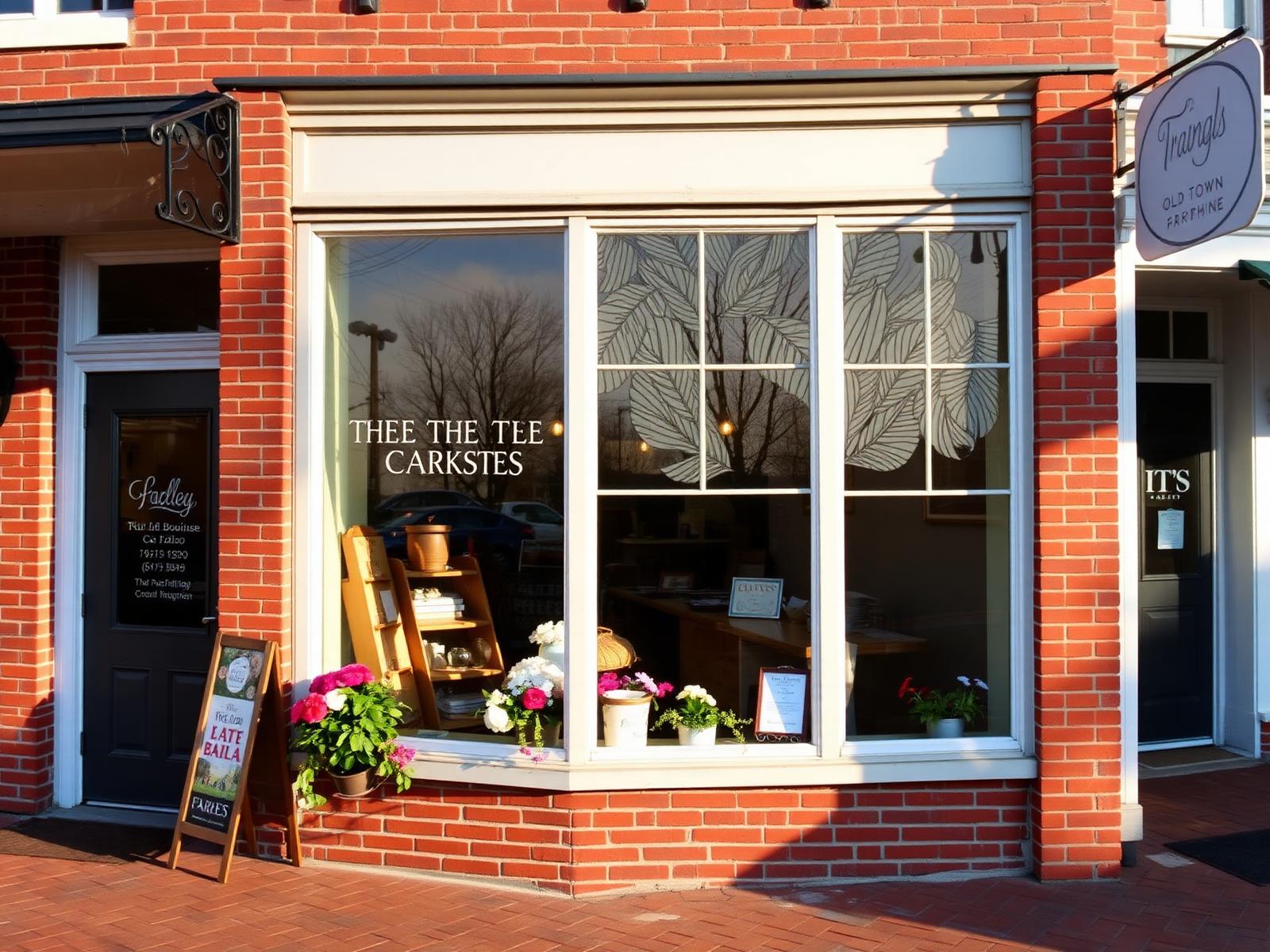 Charming small business storefront in Old Town Fairfax, Virginia